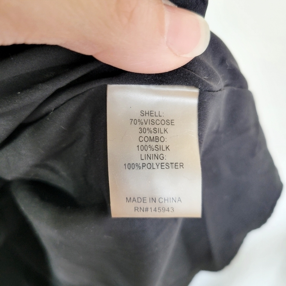 NEW Chelsea & Walker Cara Black & White Silk Jacquard Midi Dress Size 2 - Picture 15 of 16